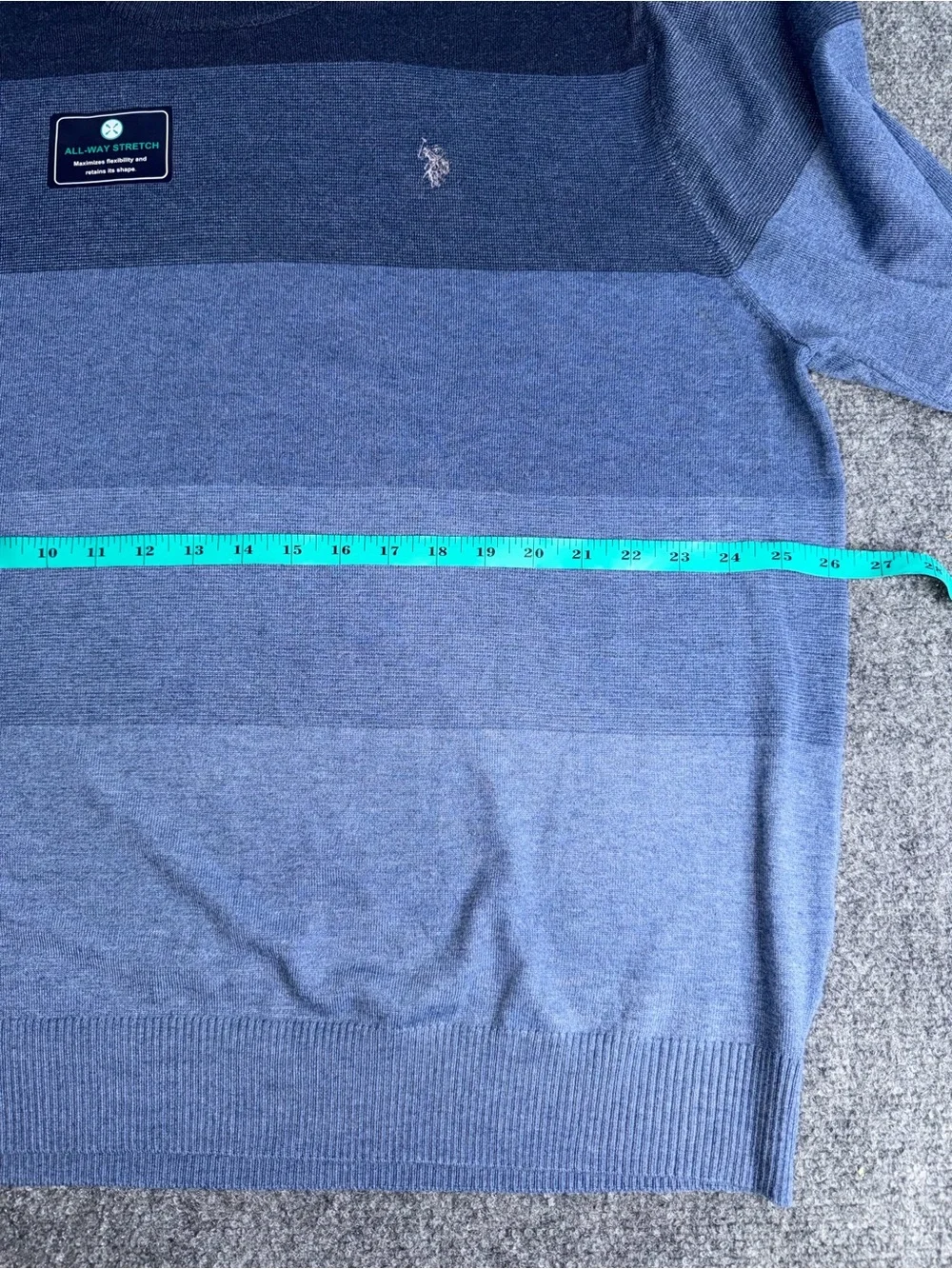 U.S. Polo Assn. Men’s Blue Gradient Crewneck Sweater